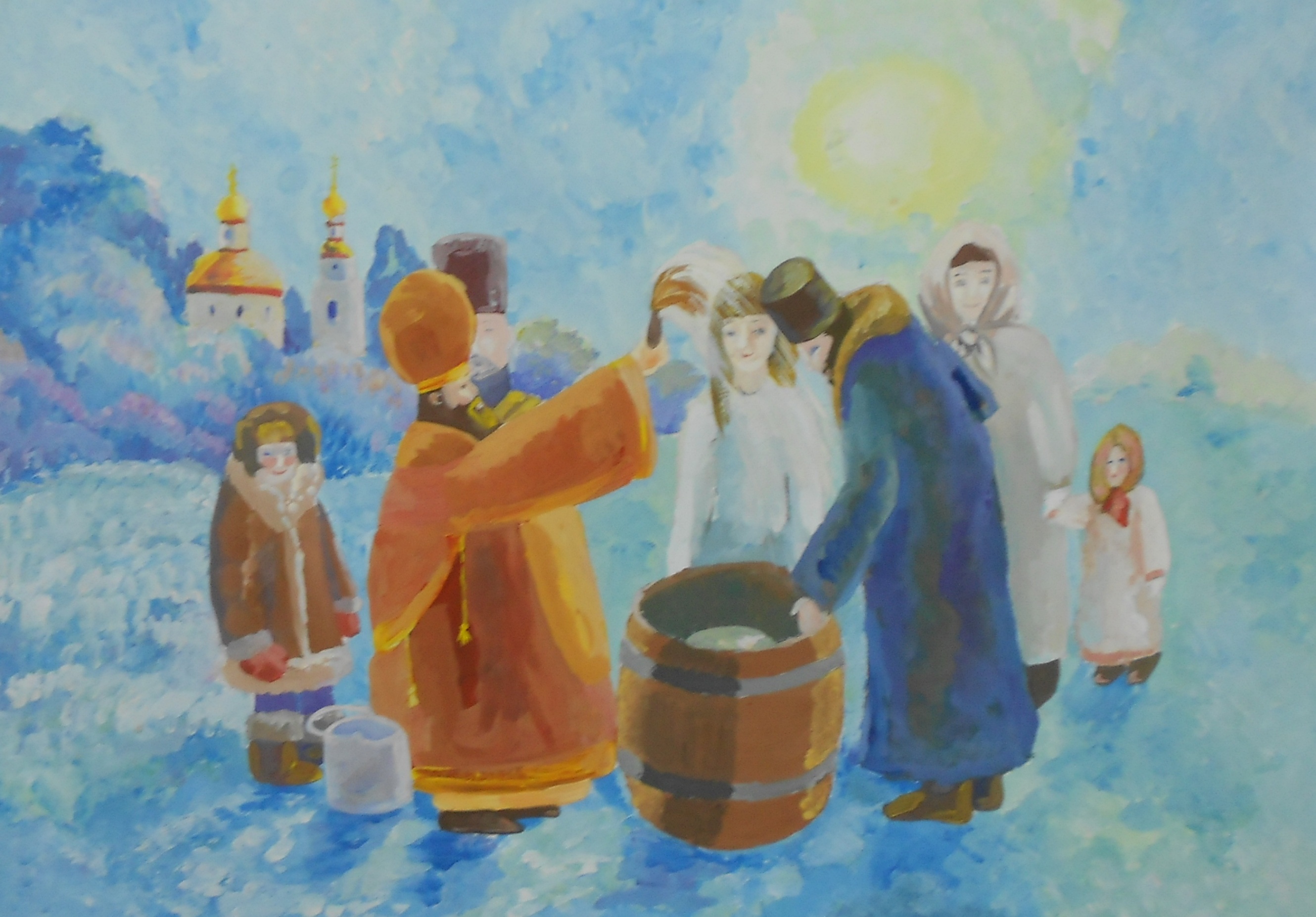 Праздник крещение в живописи