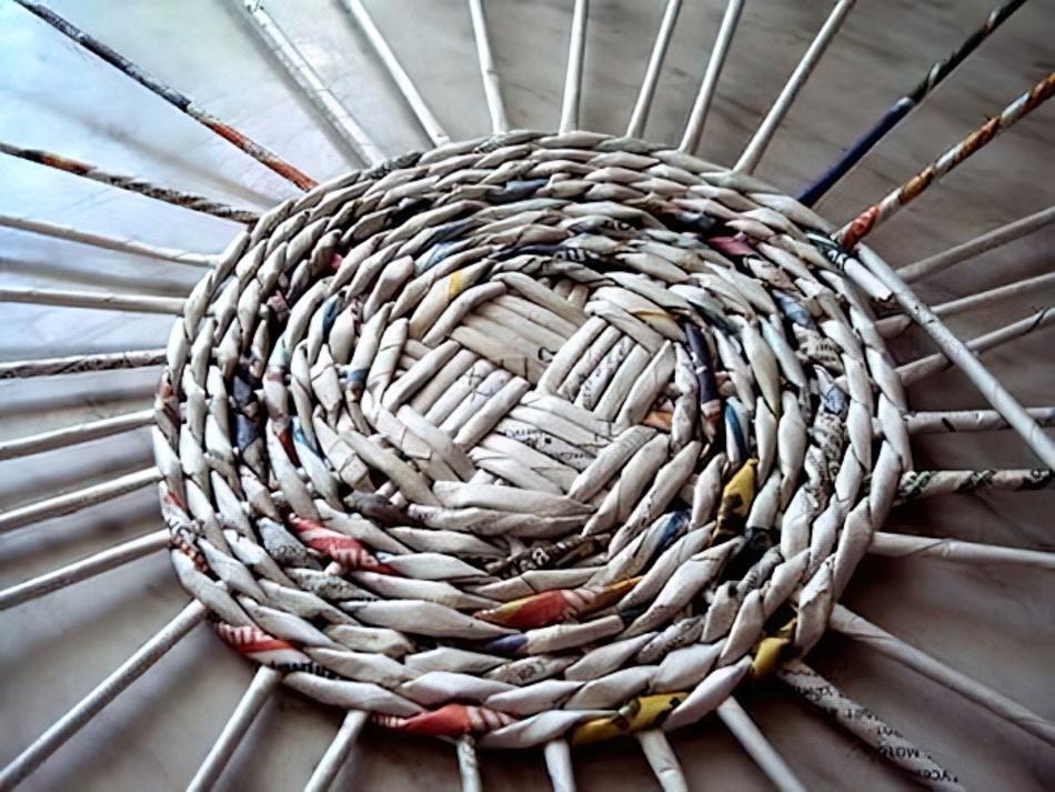 Плетение из газетных трубочек для начинающих пошагово с фото корзинки бесплатно