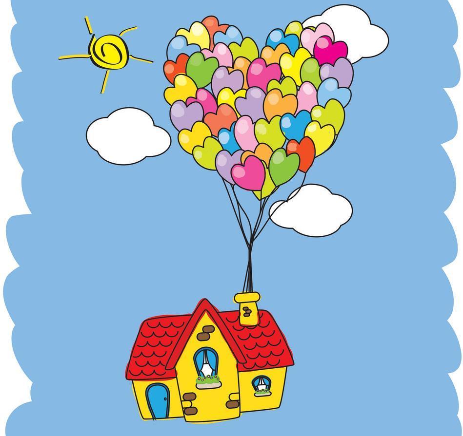 Дом с воздушными шарами